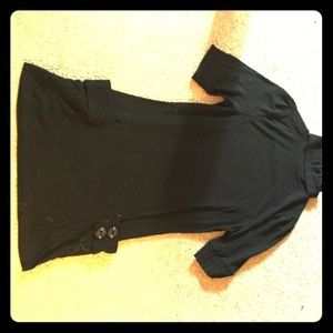 Long Black Top with Pockets